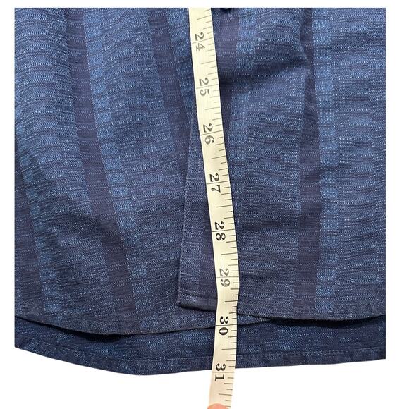 Robert Graham Woven Button Up Long Sleeve Shirt Blue Striped, size L - Picture 4 of 9